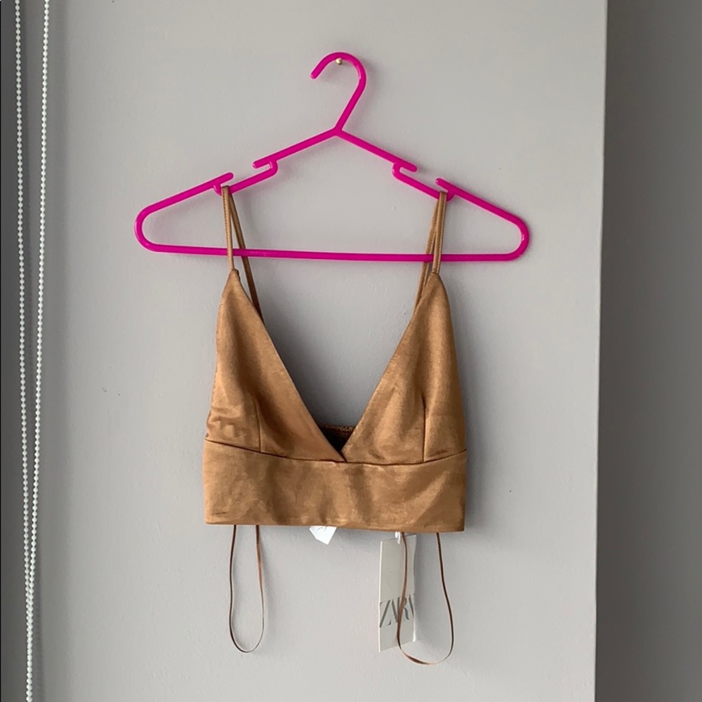 Cute Golden Brown Clubbing Top